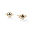 Color: Gold dark blue eye earrings