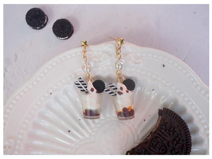 Personalized Food And Play Cute 925 Silver Earrings - Trendha