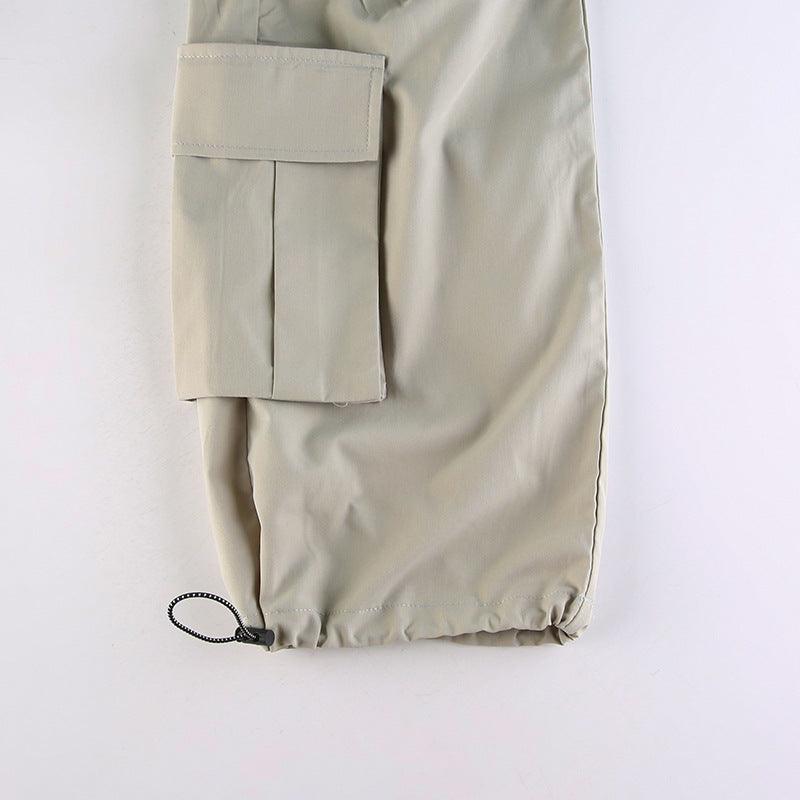 Personalized Side Pocket Low Rise Cargo Pants - Trendha