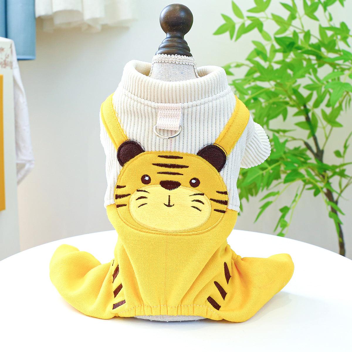 Pet Dog Clothes Corduroy Cute Suspender Pants - Trendha