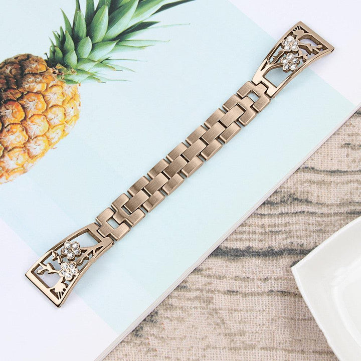 Plum Set Diamond Half Bracelet Detachable Watch Strap - Trendha