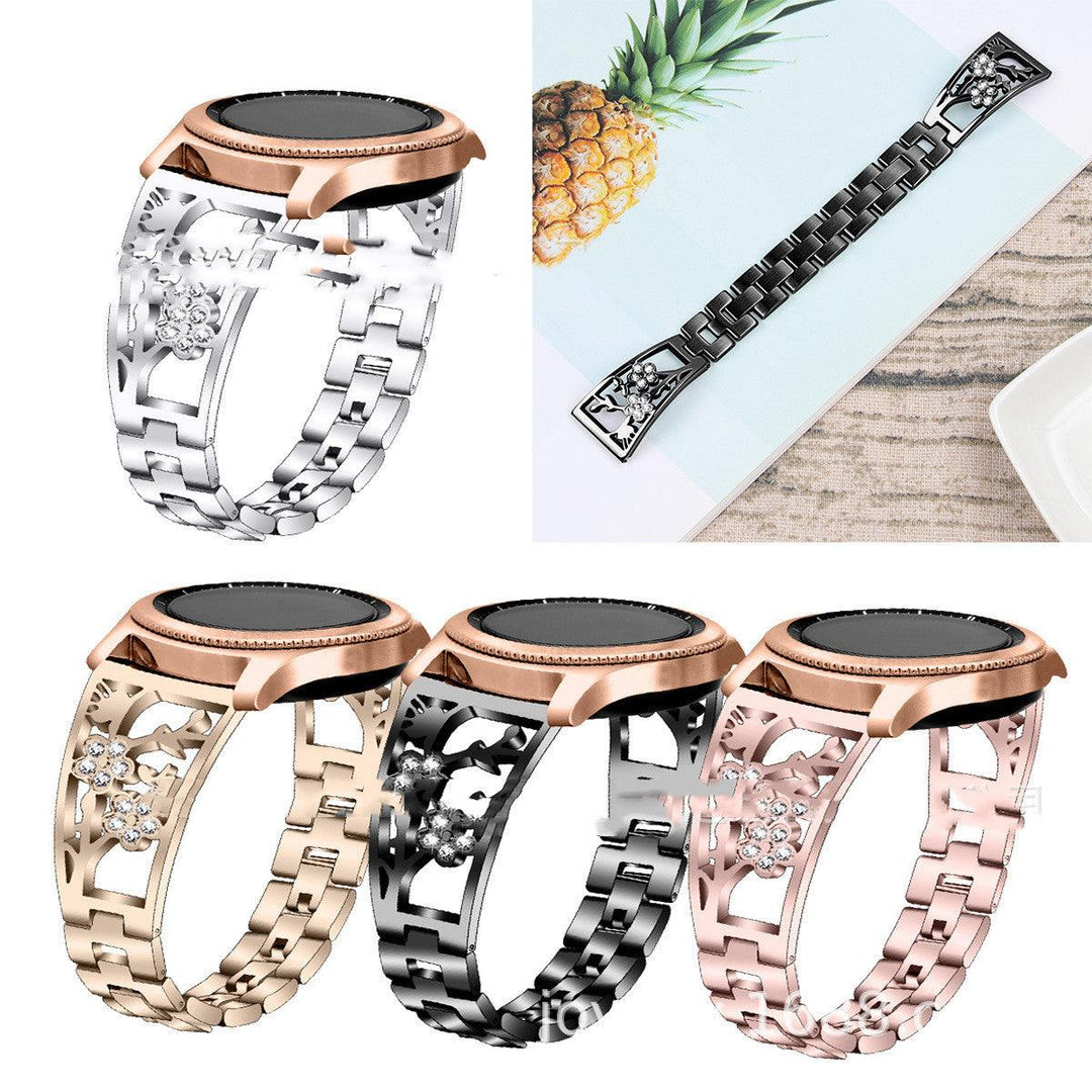 Plum Set Diamond Half Bracelet Detachable Watch Strap - Trendha