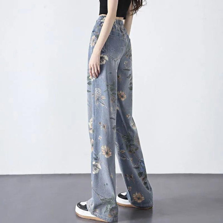 Printed Jeans Women's High Waist Slimming - Trendha
