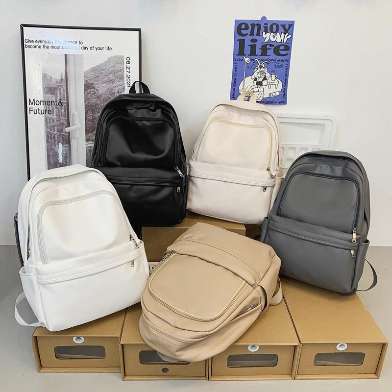 PU Leather Large Capacity College Students' Backpack - Trendha