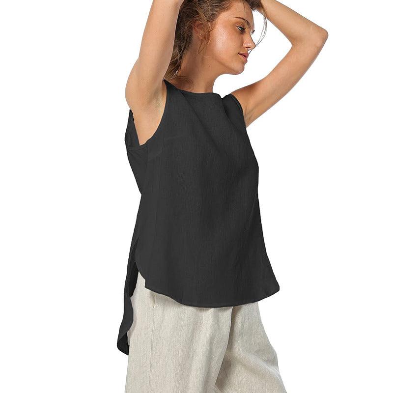 Pure Linen Vest Women's Clothing Special-interest Design - Trendha