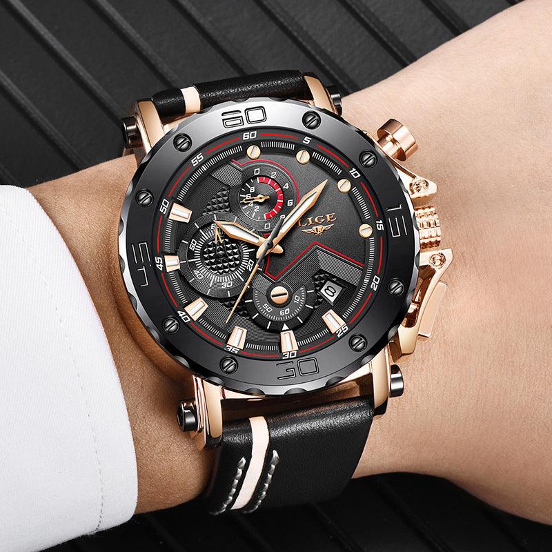Quartz Calendar Multifunctional Waterproof Watch Chronograph Table - Trendha