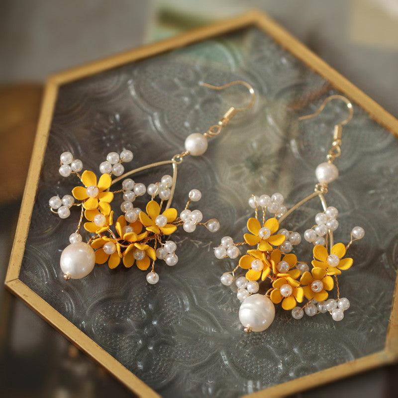 Retro Advanced Atmospheric Flower Pearls - Trendha