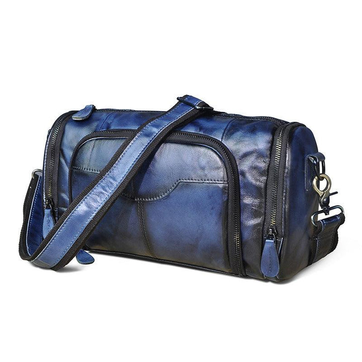 Retro Fashion Trend Leather Shoulder Messenger Bag Cowhide Pillow Bag - Trendha