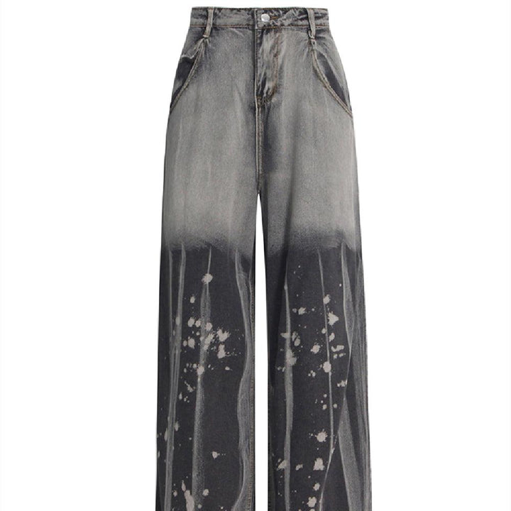 Retro Tie-dyeing Gradient Washed-out Jeans Woman - Trendha