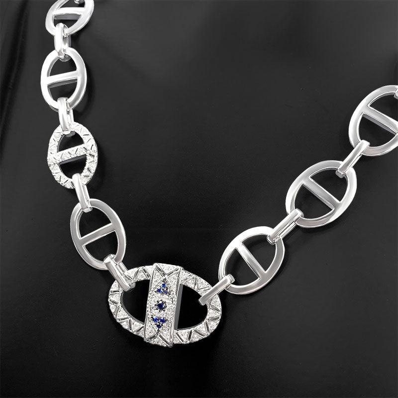 Ring Buckle Hollow Collar Chain Necklace - Trendha