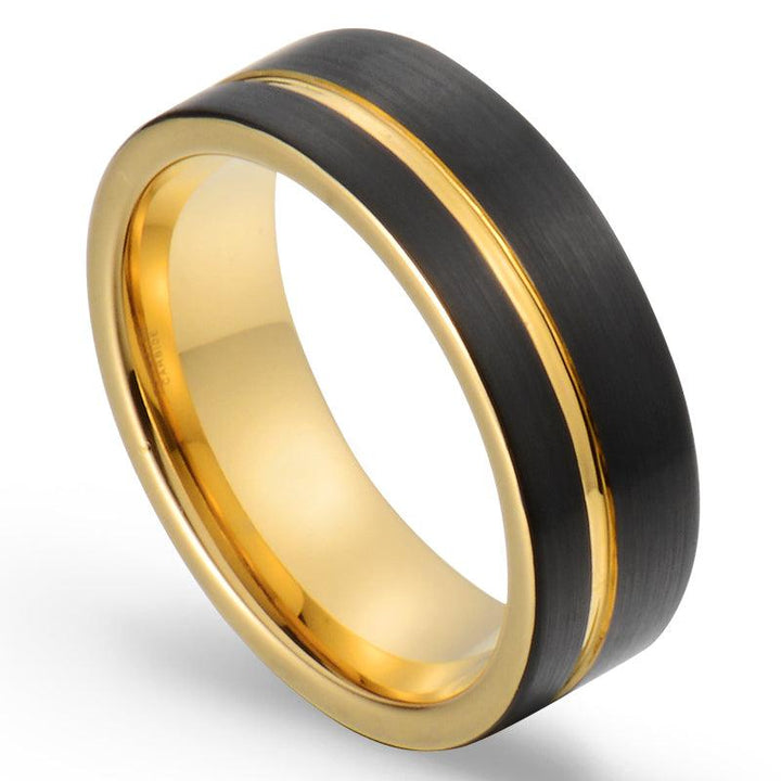 Ring Tide Tungsten Gold Jewelry Ring - Trendha