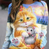Color: Colourful cat print3