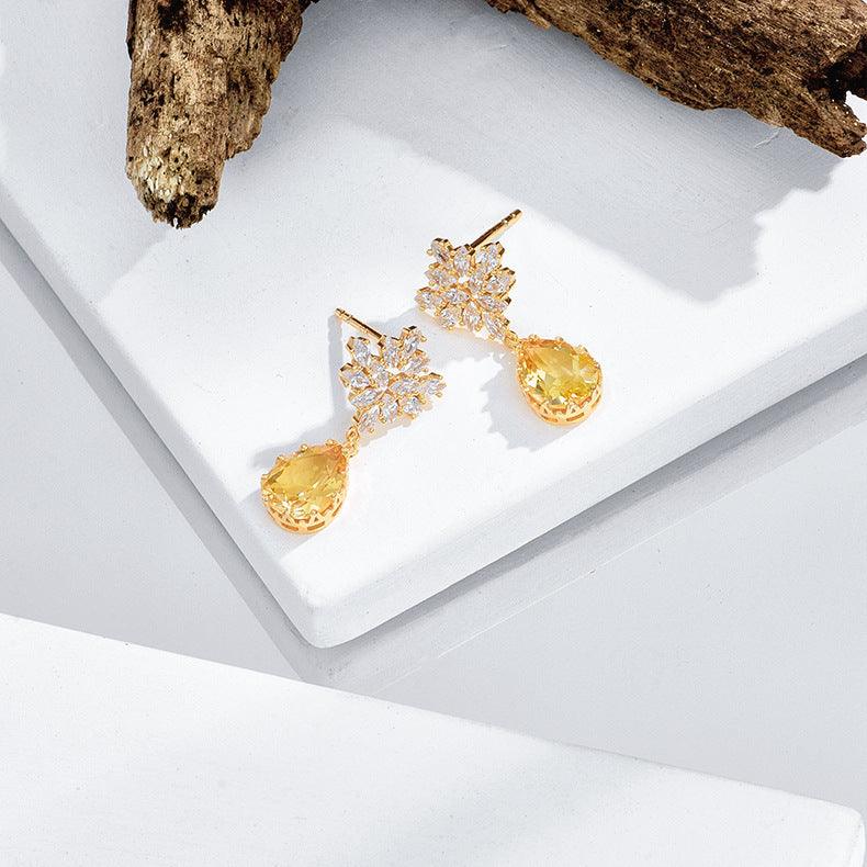 S925 14K Gold Plated New Female Earrings - Trendha