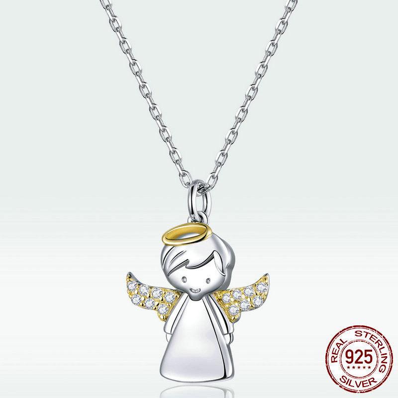 S925 Bi-color Electroplated Bee Necklace Simple - Trendha