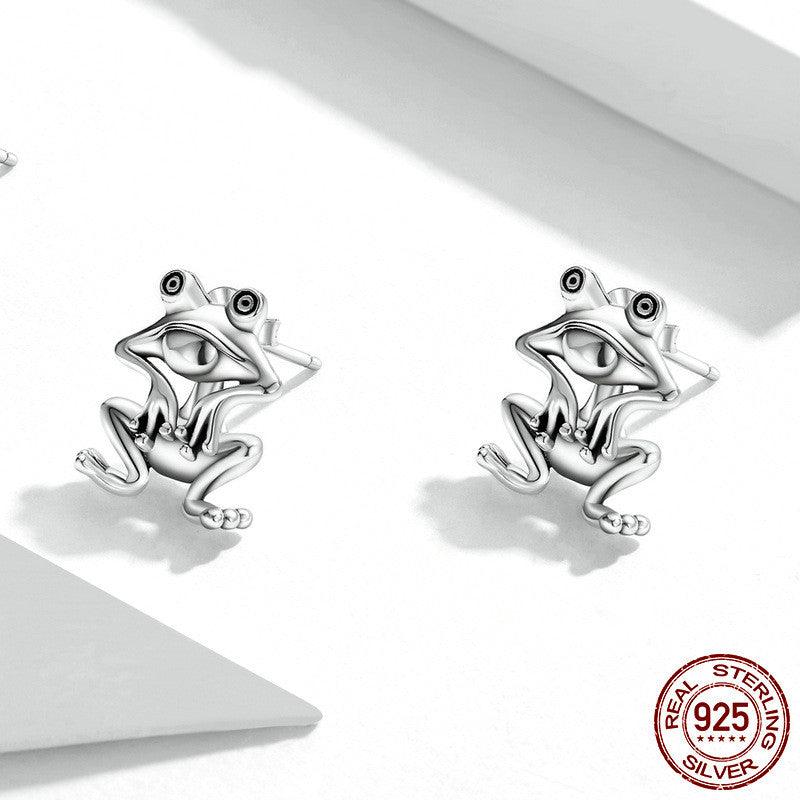 S925 Earrings European And American Popular Temperament Split Animal Earrings - Trendha