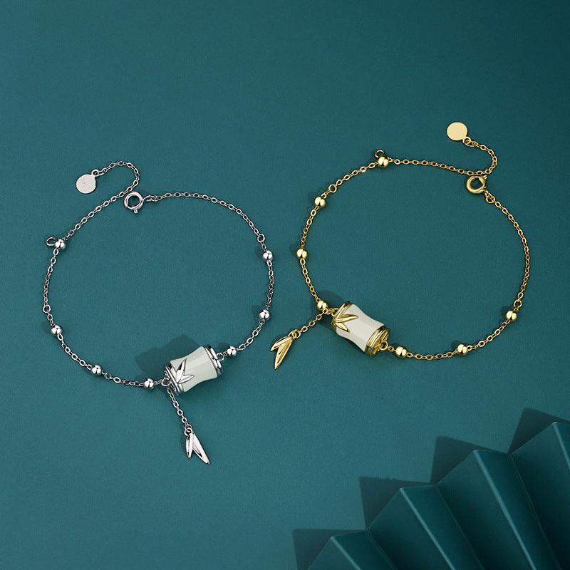 S925 Sterling Silver Natural And Tianyuzhu Bracelet Female Necklace - Trendha