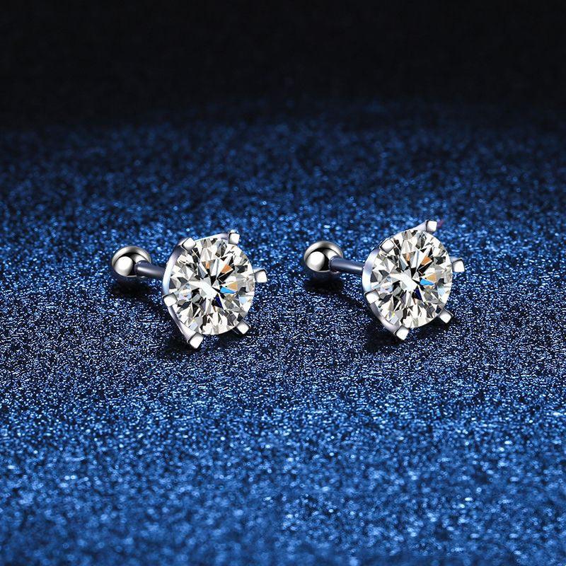 S925 Sterling Silver Six-claw Ear Nail Threaded - Trendha