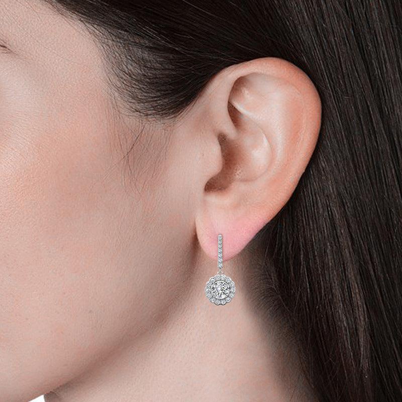 Saint Clara Fashion Flower Earrings - Trendha