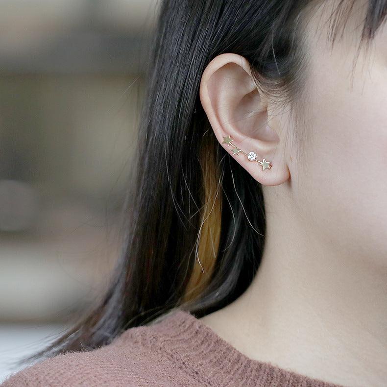Silver Plated Earrings Fashion Piece - Trendha