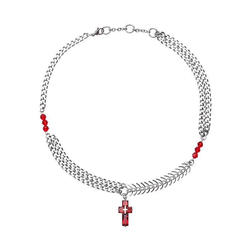 Simple Versatile Cross Titanium Steel Necklace - Trendha