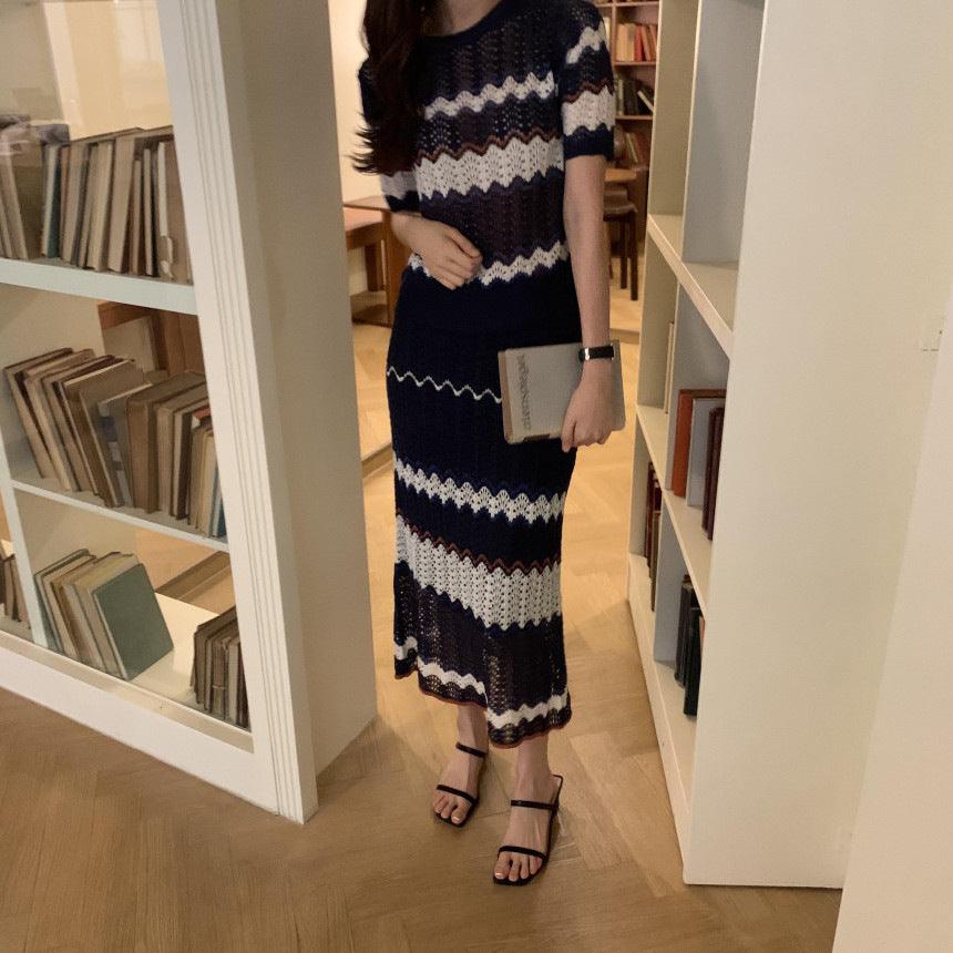 Slim Fit Waist Stretch Casual Women's Summer Hollow Suit - Trendha