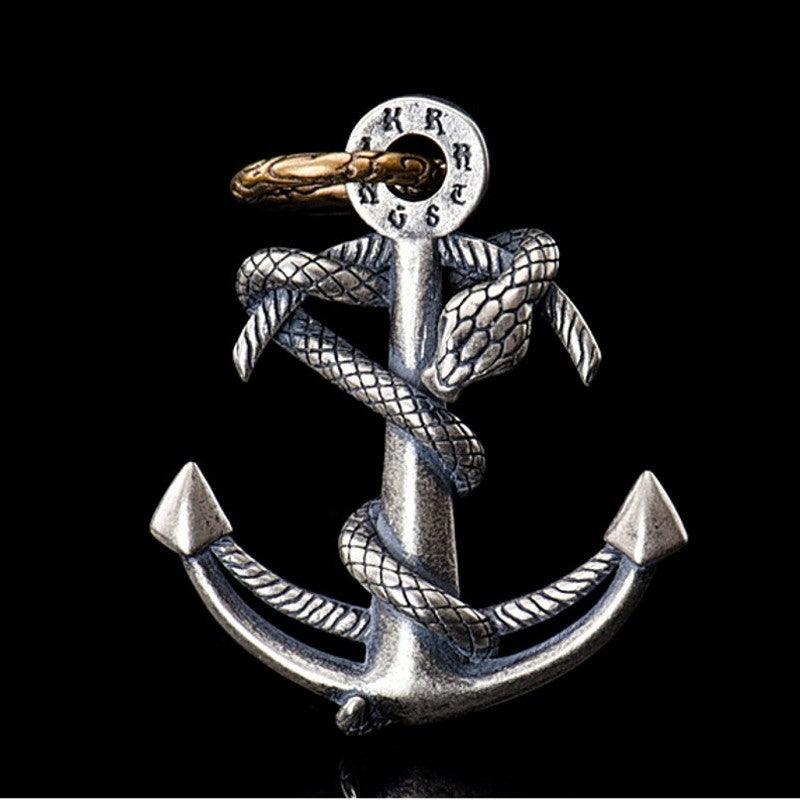 Antique-Silver-Color Anchor Pendant