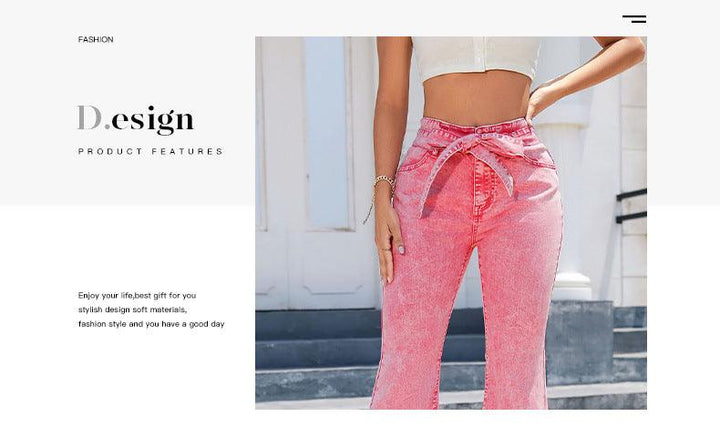 Solid Color Versatile Slim Women's Flare Pants - Trendha