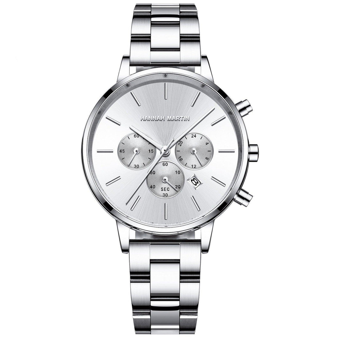 Stainless Steel Chain Butterfly Double Snap Watch - Trendha