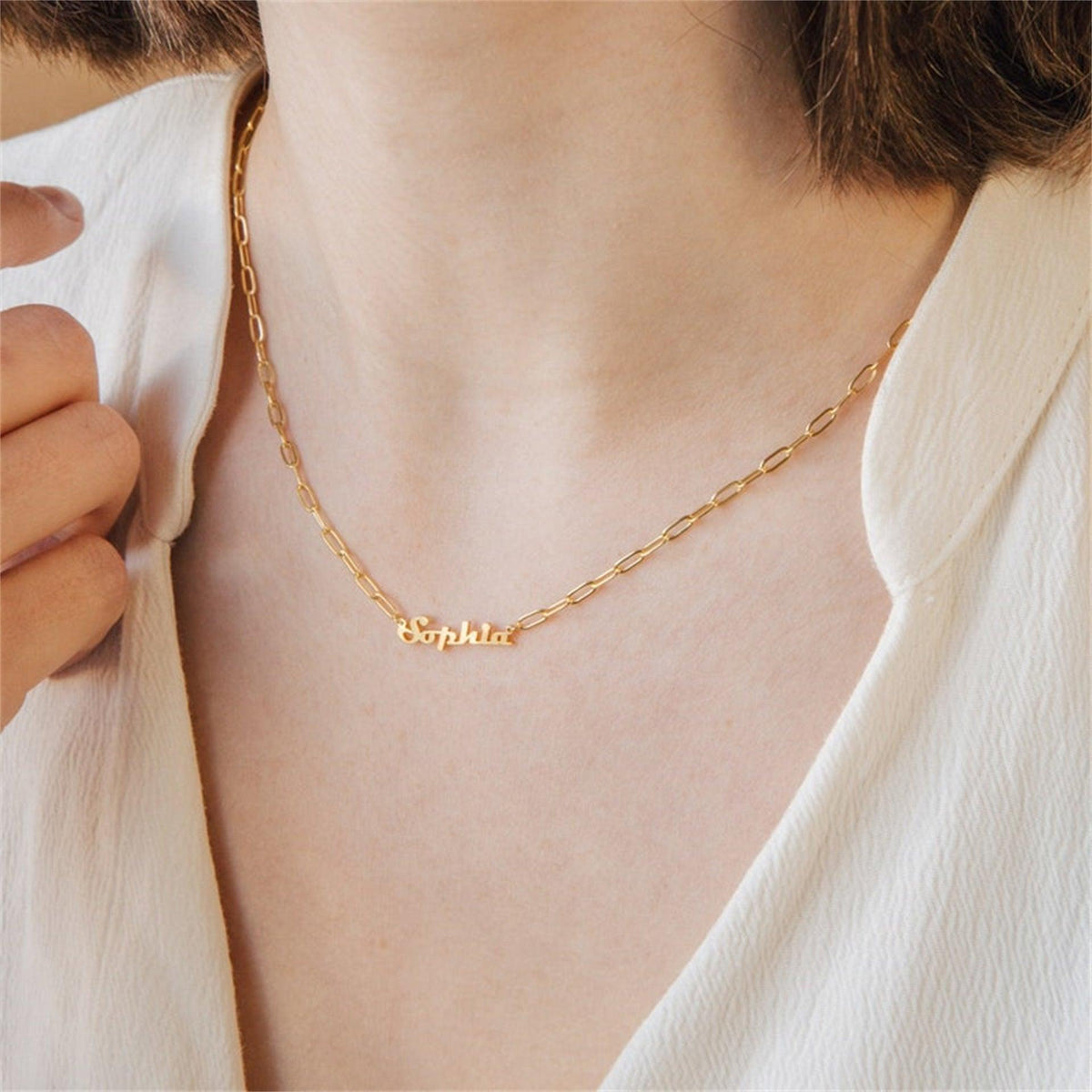 Stainless Steel Name Letter Clavicle Chain - Trendha