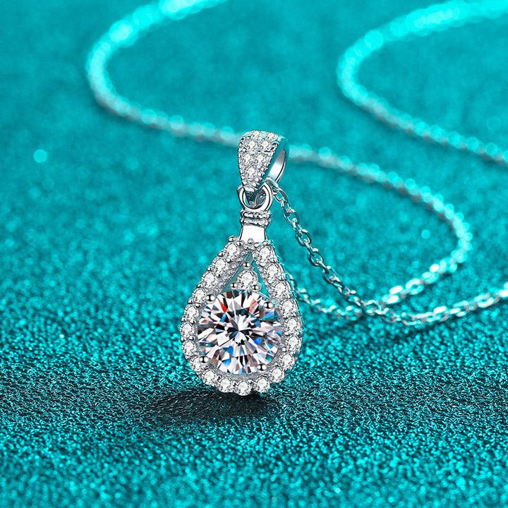 Sterling Silver Necklace For Women Moissanite Delicate - Trendha