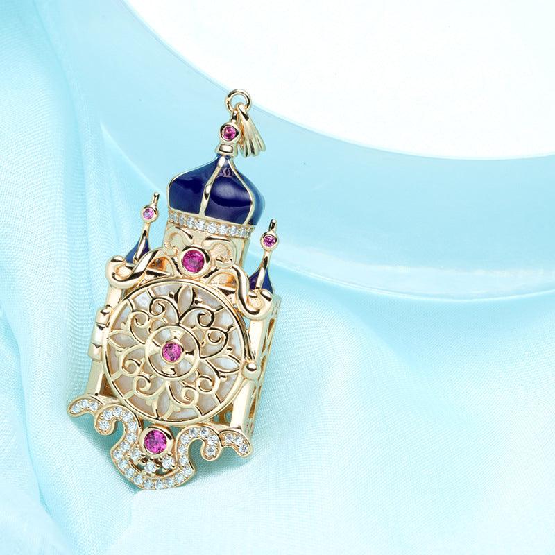 Sterling Silver S925 Natural White Shell Sweater Chain Pendant - Trendha