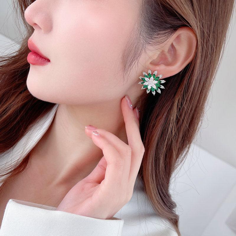 Sun Flower Temperament Earrings Female - Trendha
