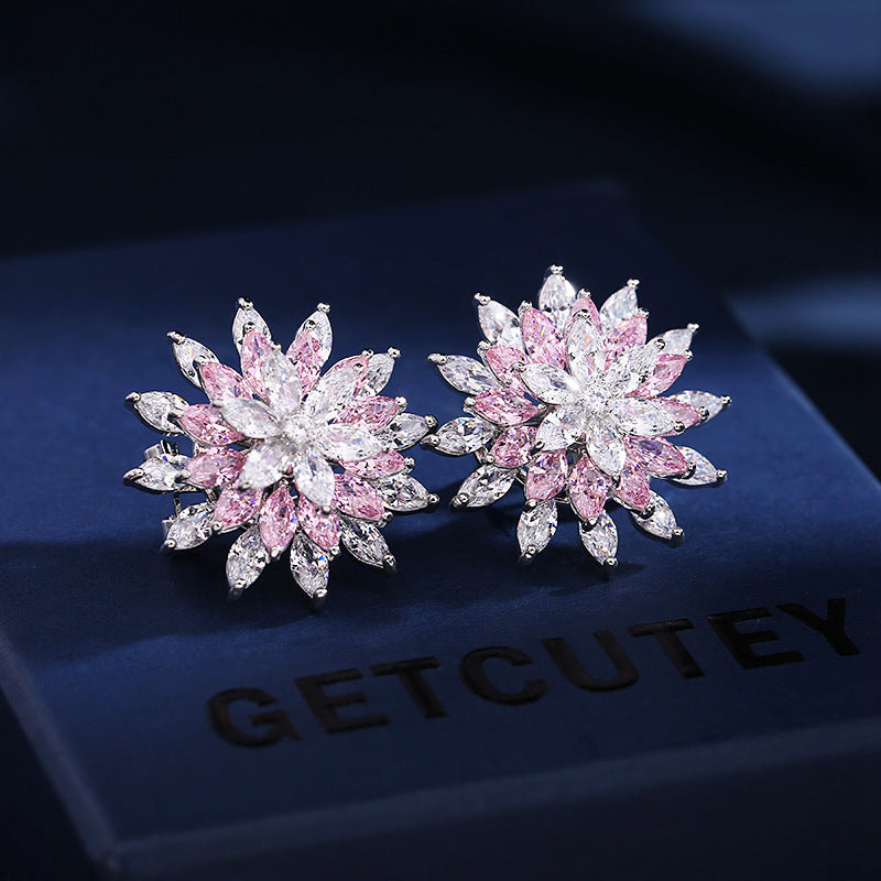 Sun Flower Temperament Earrings Female - Trendha