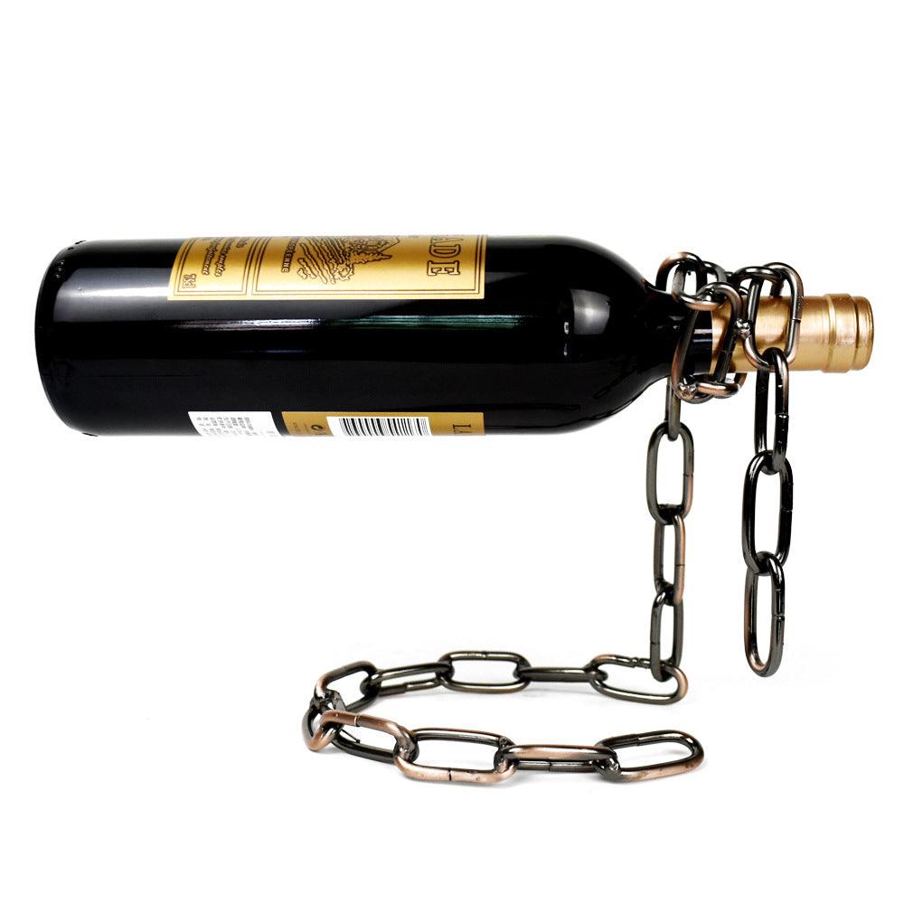 Suspended Steel Wire Wine Rack Metal Chain Crafts - Trendha