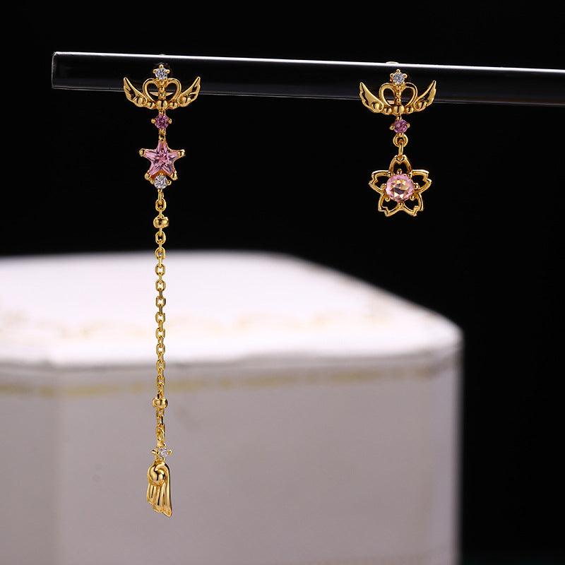 Tassel Magic Wand Asymmetric Earrings - Trendha