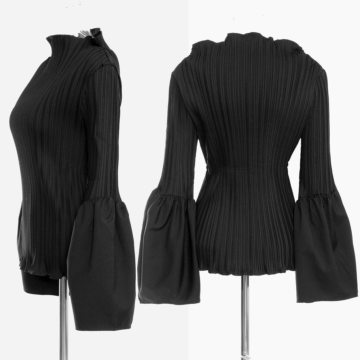 Temperament To Cover The Flesh Slim Thin Half High Neck Tops Female - Trendha