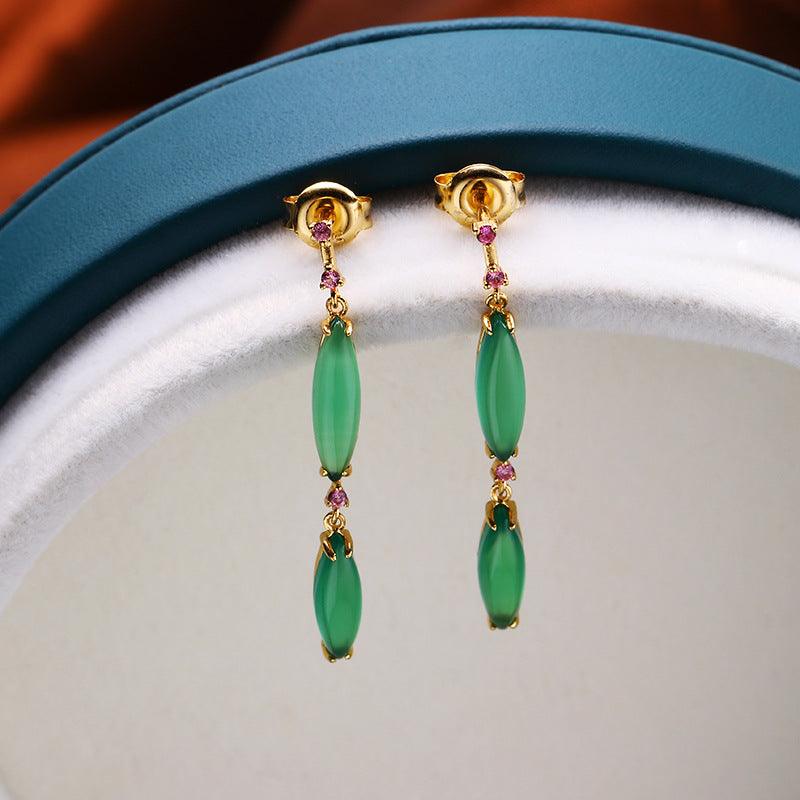 Temperament Water Drop Long Earrings - Trendha