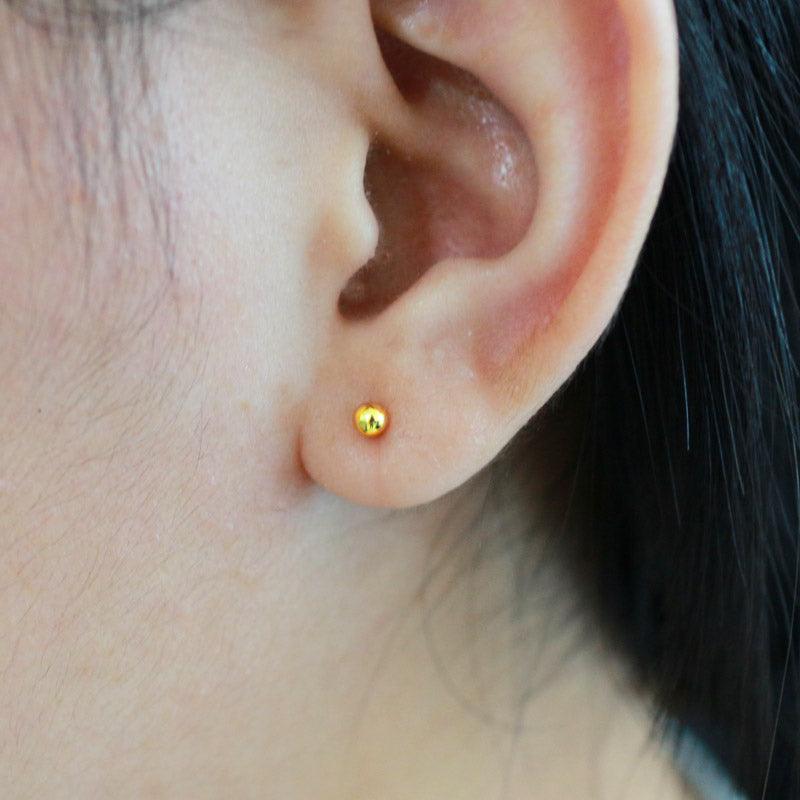 Transfer Bead Round Bead Earrings - Trendha