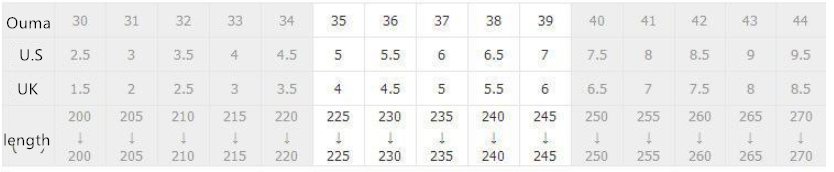 Size and product reference for Business Casual Leather Shoes Men's Patent Leather Shiny Side Pedal Lazy