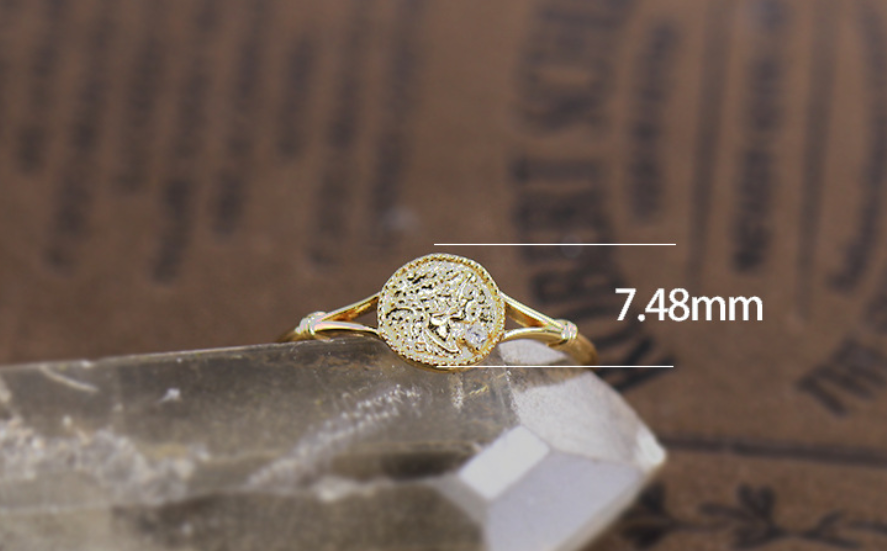 Size and product reference for Women's Fashion Simple Vintage Irregular Ring