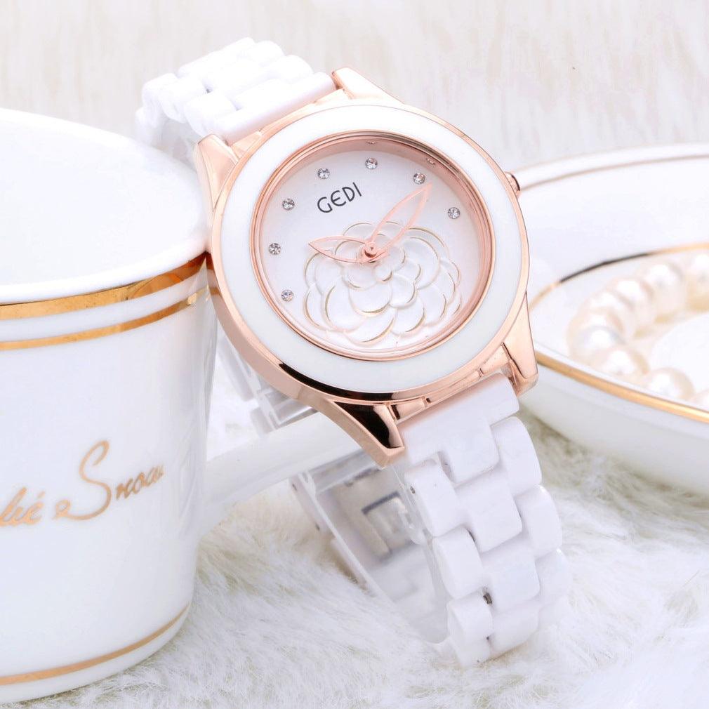 Trendy Fashion Waterproof Ladies Ceramic Watch - Trendha