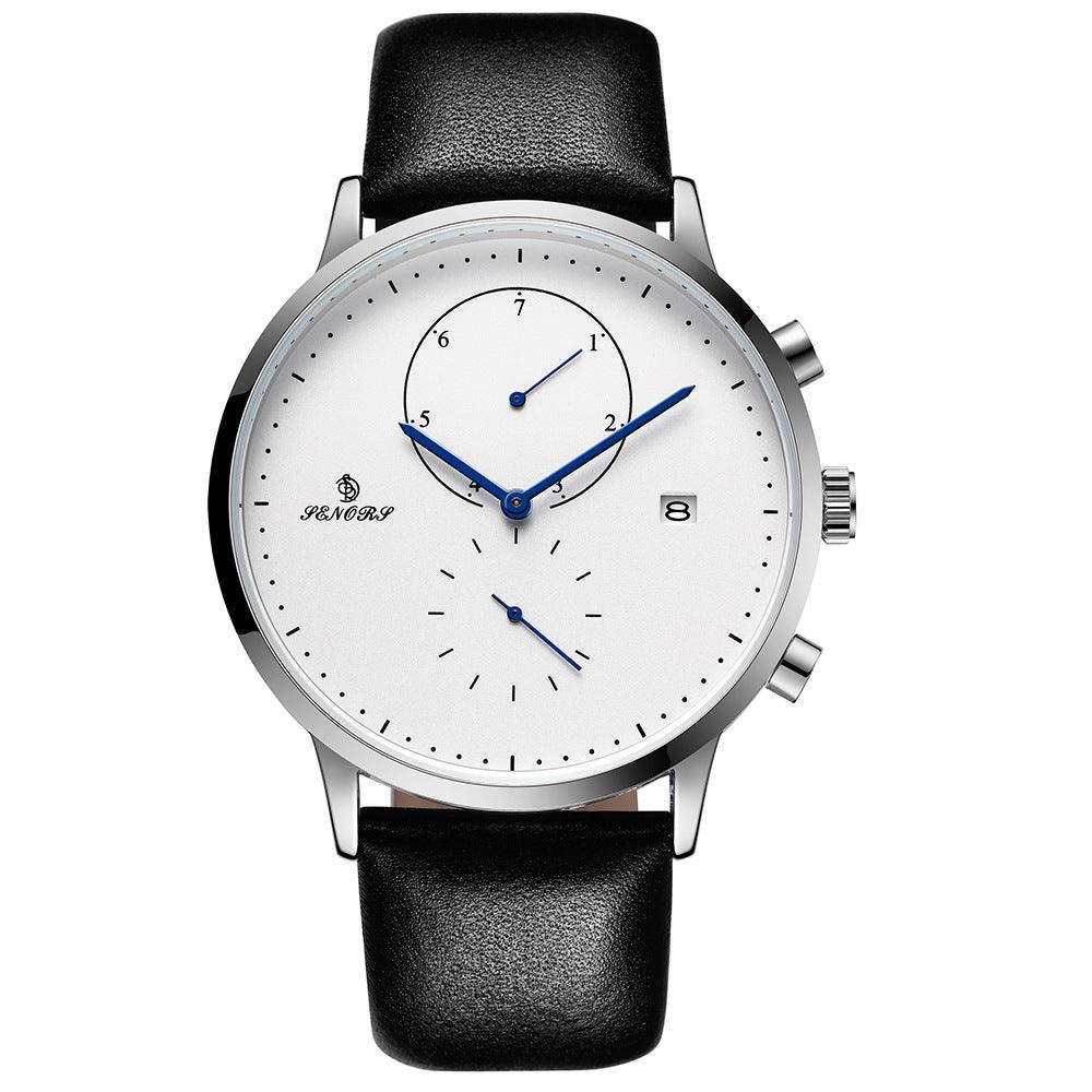 Ultra-thin Men's Watch Non-mechanical Watch Waterproof Belt - Trendha
