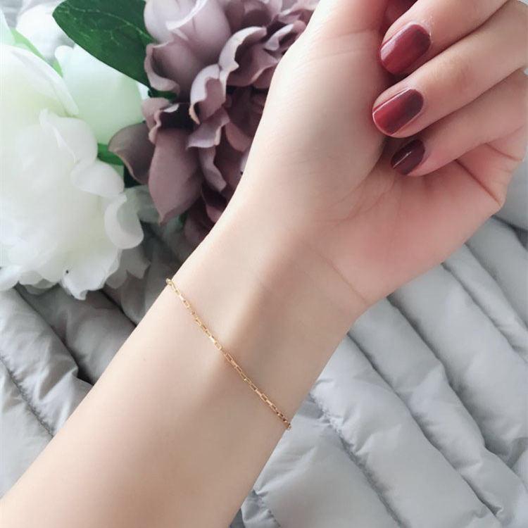 Ultrafine Bracelet Female Gold Fine Fadeless Simplicity - Trendha