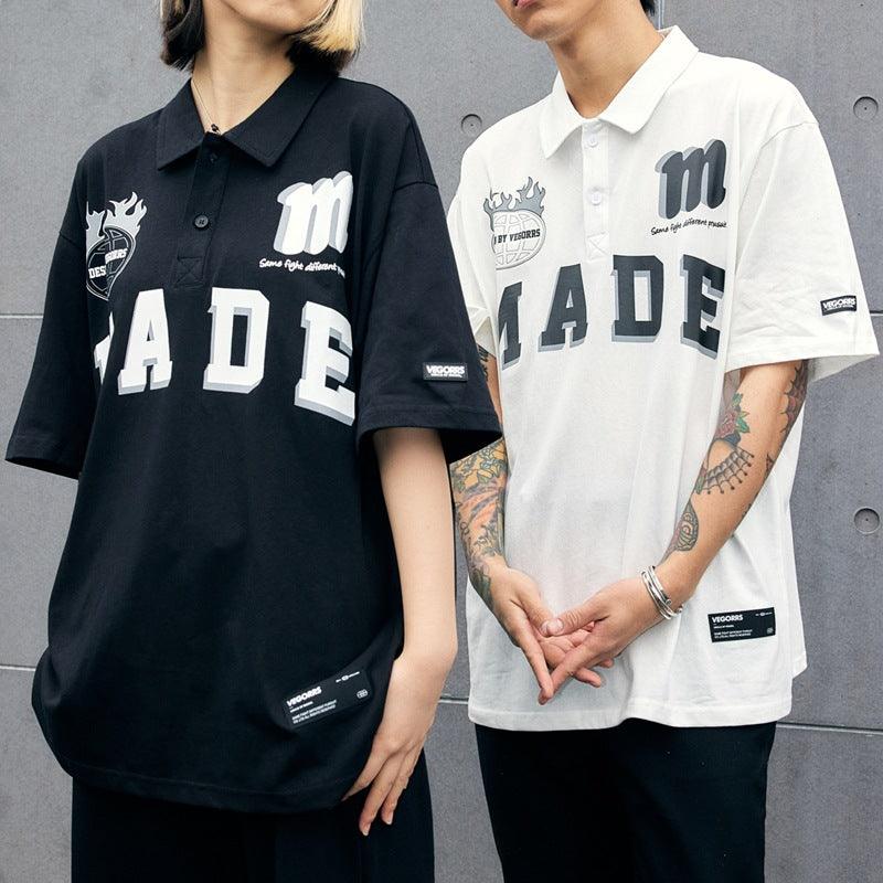 Vintage Loose Men's Half Sleeve T-shirt - Trendha