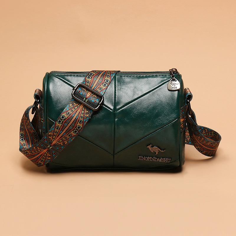 Vintage Messenger Bag Personalized Splicing Cylinder - Trendha