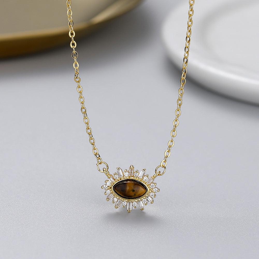 Tiger-Eye S925 Gold-Plated Necklace or Ring