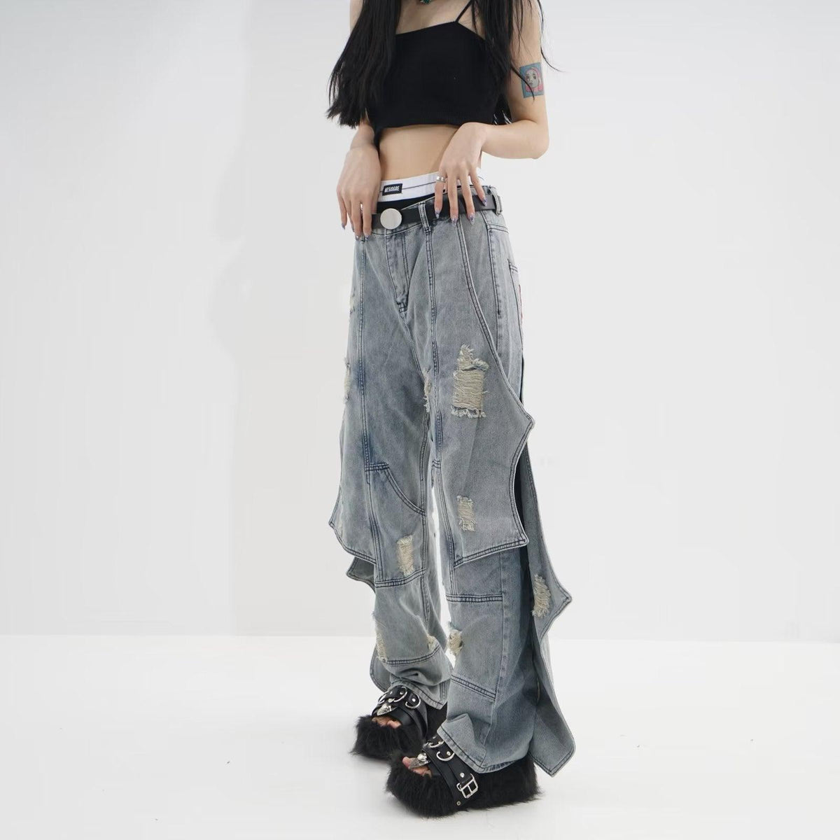 Washed Loose Straight Jeans For Men And Women - Trendha