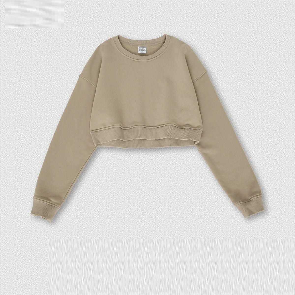 Washed Worn Frayed Round Neck Sweater - Trendha