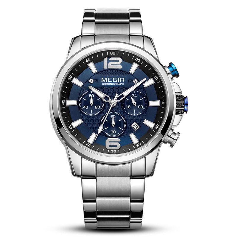 Watch Men's Multi-function Business Sports Steel Belt Men's Spot Quartz Watch - Trendha