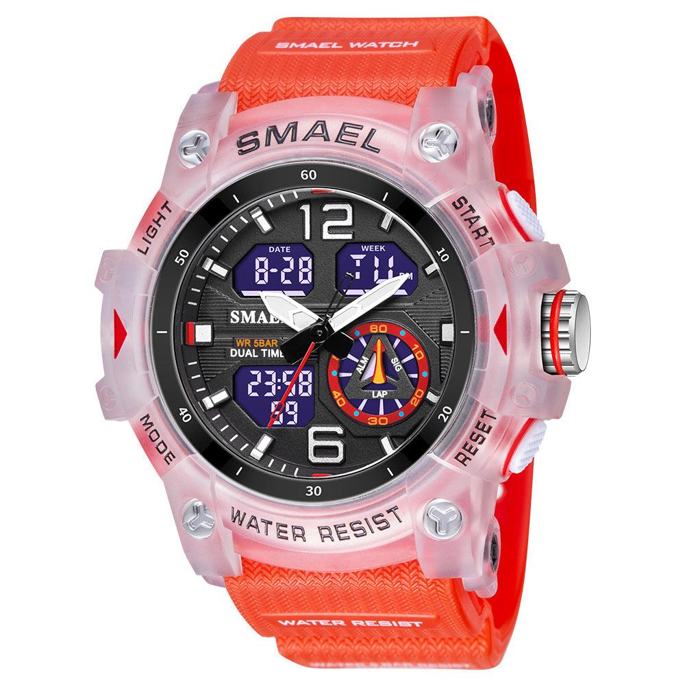 Waterproof Double Display Electronic Quartz Watch - Trendha